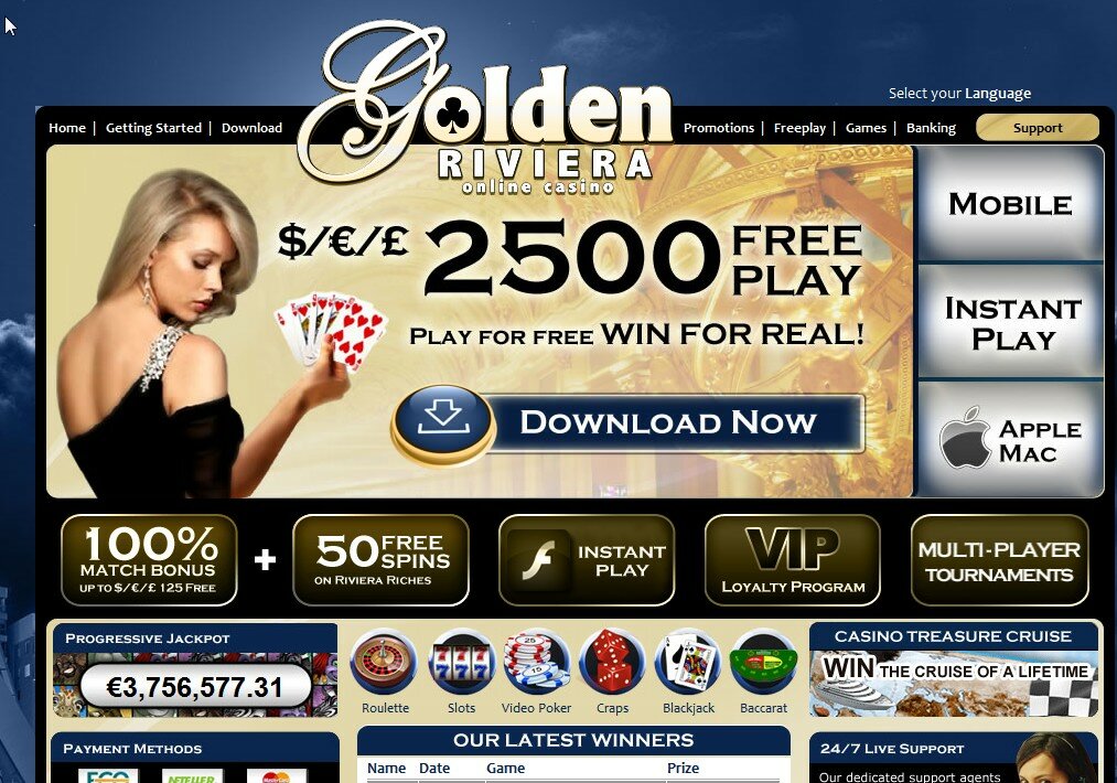 Golden Riviera Casino site